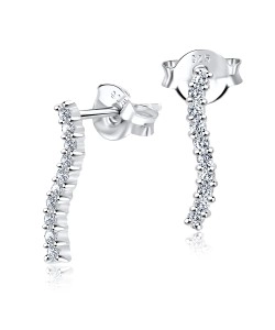 CZ Silver Stud Earrings STS-2116